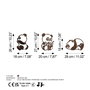 Wallity Rusty Panda Escultura de Pared de Metal en Color Antiquation